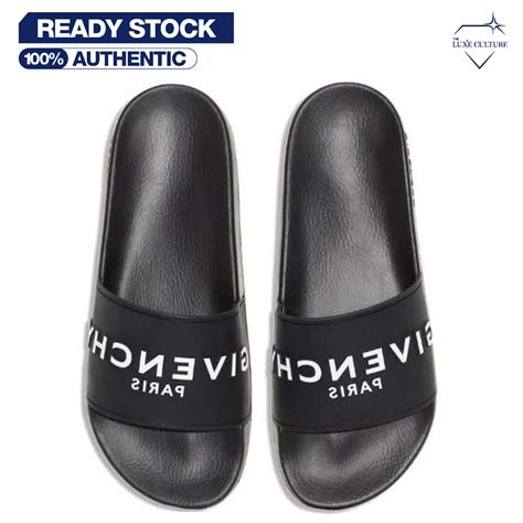 givenchy 3d logo slides|givenchy sandals size 35.